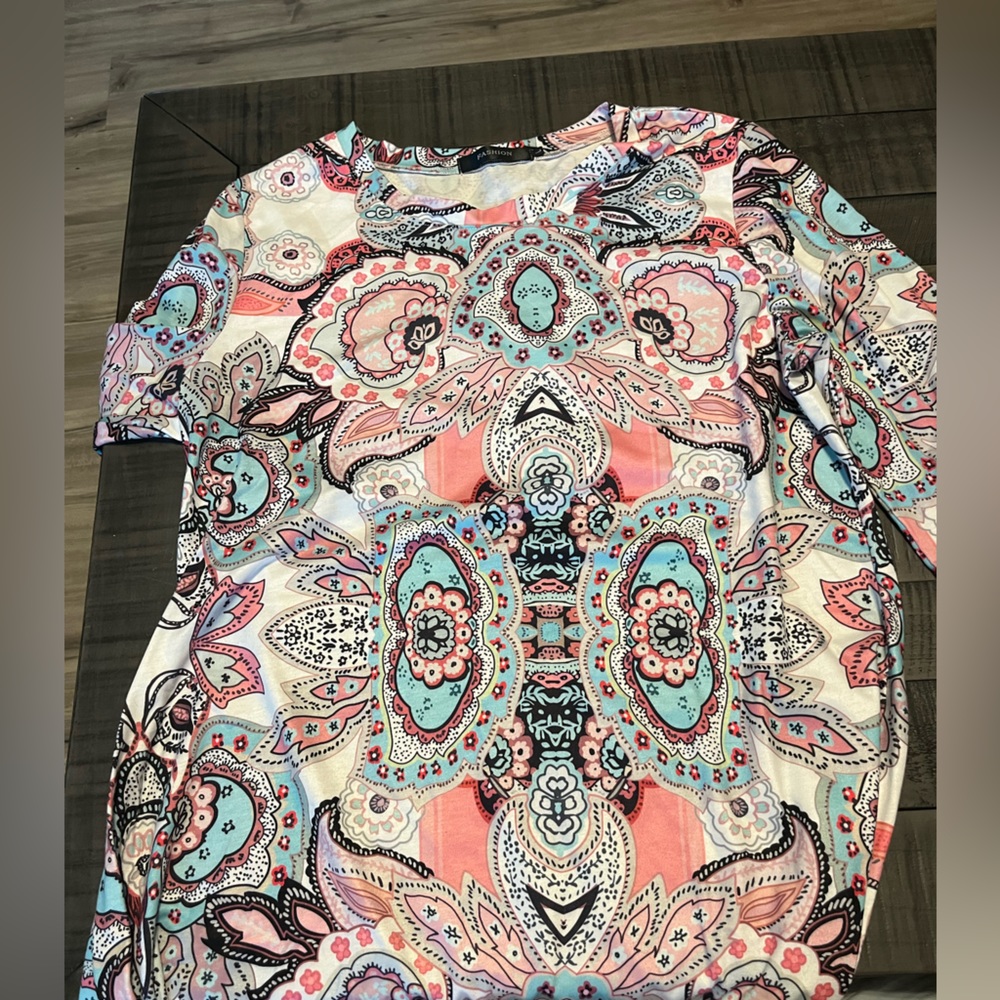 Paisley 3/4 sleeve tunic